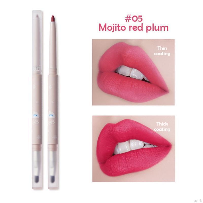 Chì kẻ viền môi hai đầu kèm cọ tiện dụng dễ kẻ