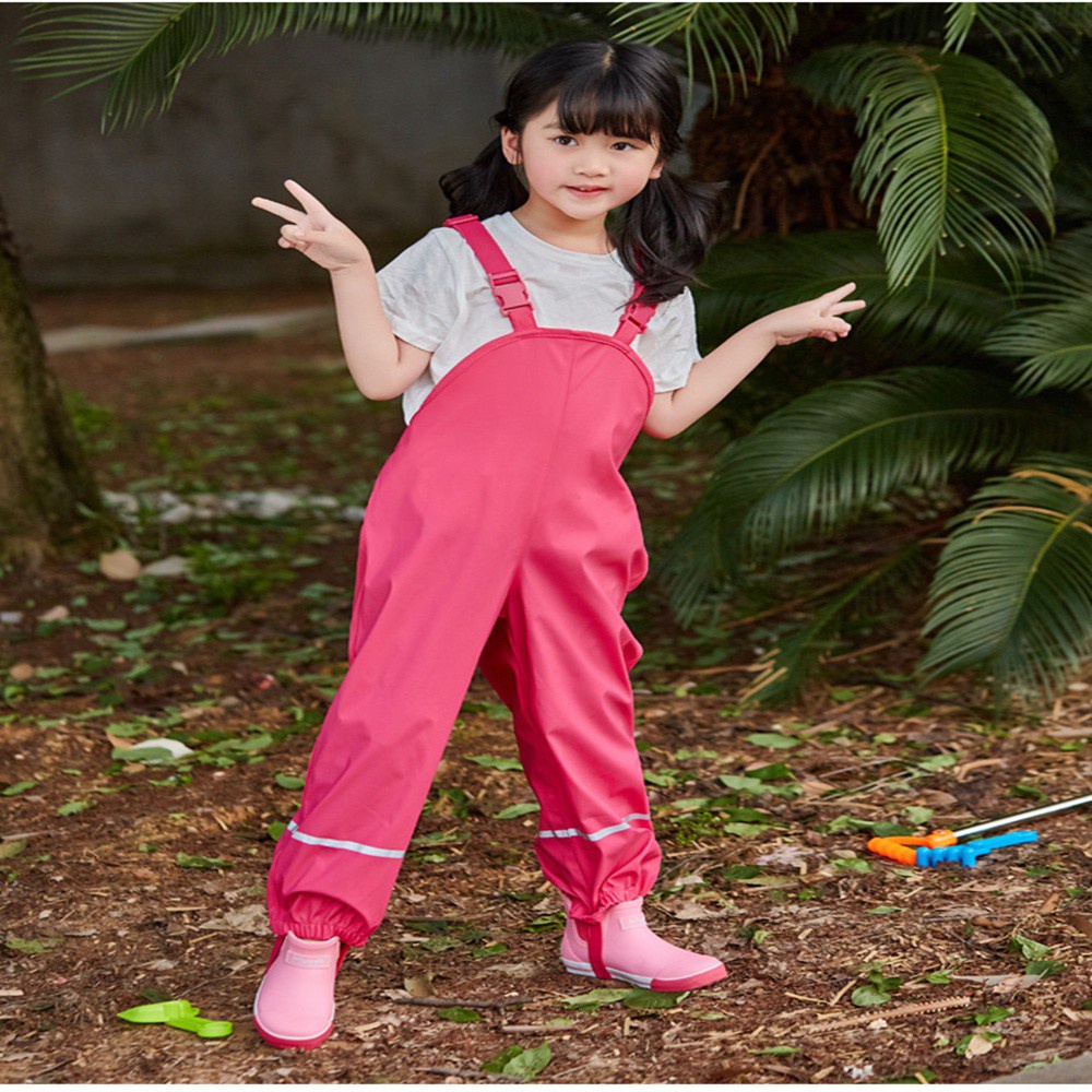 DAPHNE New Rain Gear Children Raincoat Rain Pants Windproof Waterproof PU Trousers Jumpsuits Trouser Pants/Multicolor