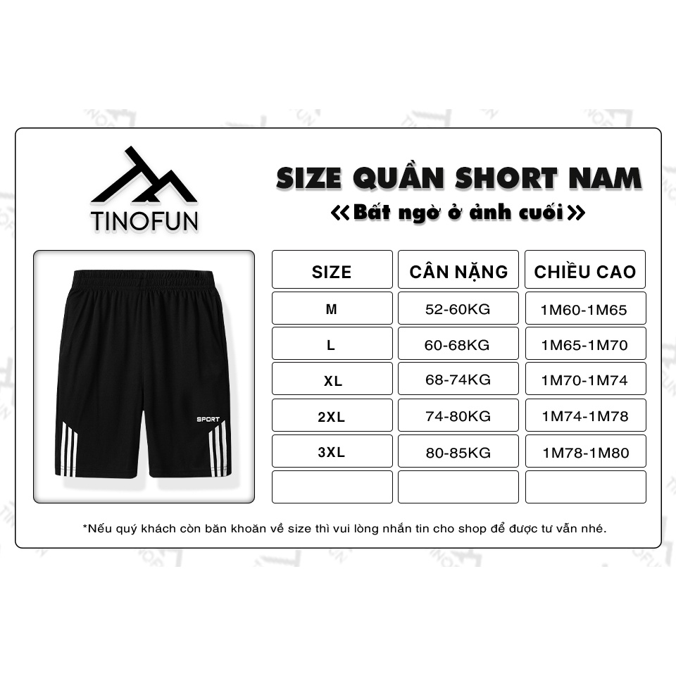 Quần đùi nam TINOFUN Quần short nam thể thao đẹp mã "TT36" lửng trơn đùi ngắn vải gió bó phong cách có khóa túi