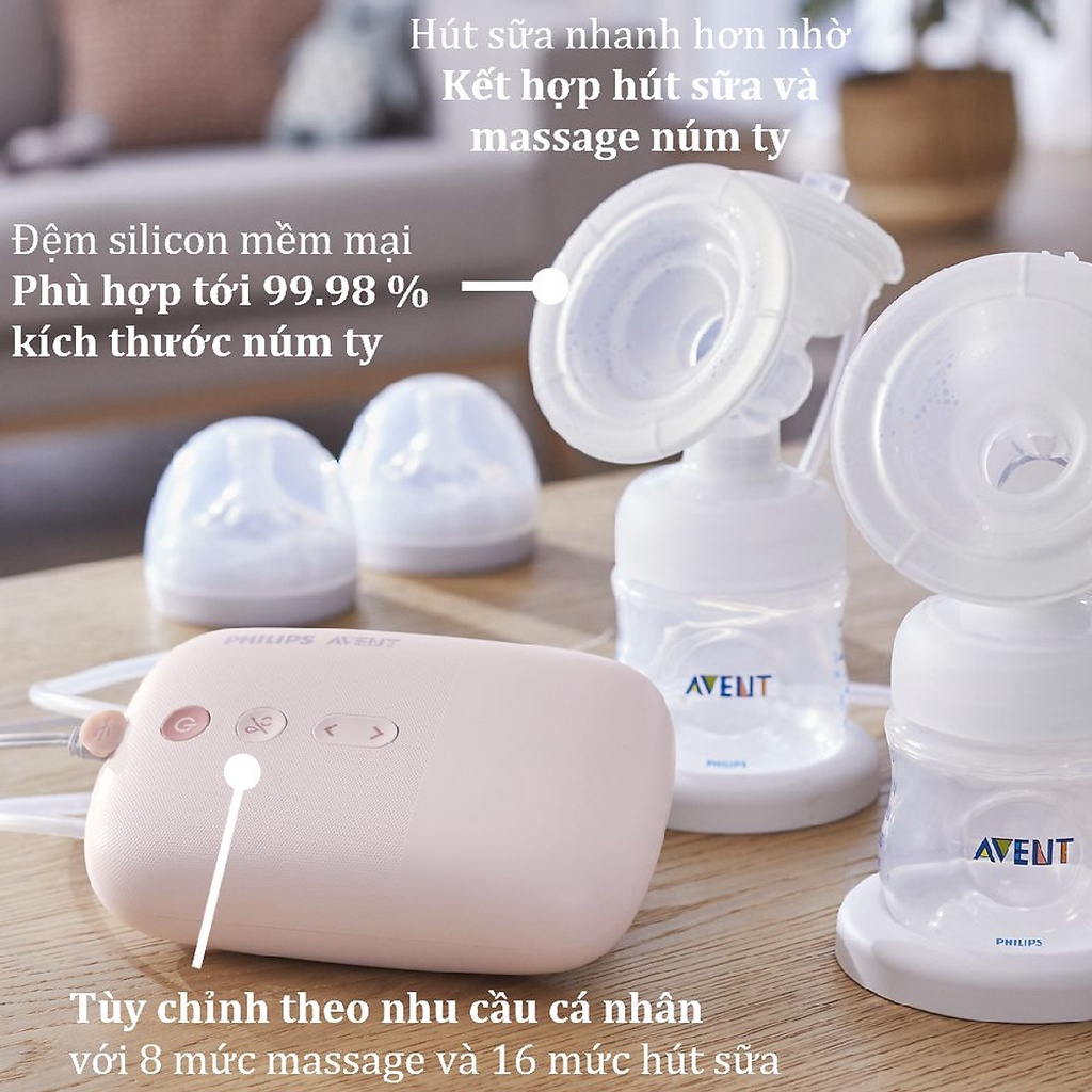 [Bảo Hành Chính Hãng 24 Tháng] Máy hút sữa bằng điện Philips Avent (Eureka) 393.11