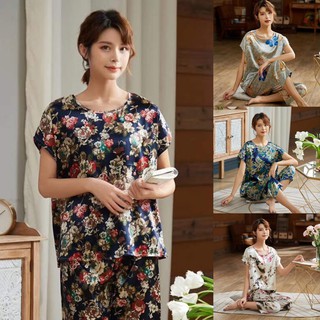 Đồ Bộ Lụa Satin Họa Tiết Cao Cấp đủ size