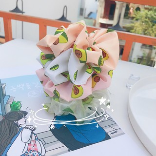 Cột Tóc Vải Scrunchies - Dây Buộc Tóc Scrunchies ( Quả Bơ )