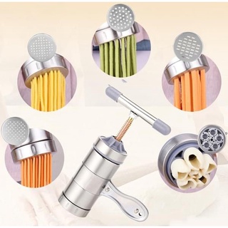 Khuôn Máy Ép Làm Bún Tươi, Mỳ Sợi, Mì Nui Mini 5 Đầu Cắt Inox Cho Nhà Bếp Gia Đình