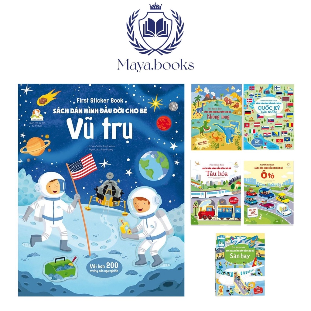 Sách dán hình đầu đời cho bé- Bộ 6 quyển First sticker book