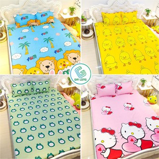 Bộ ga gối 💖m2/m4💖 drap giường poly, ga trải giường + 2 vỏ gối nằm cute Gia Long Home