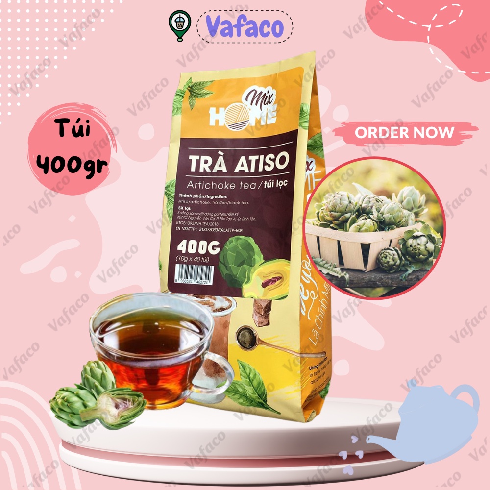 Trà Atiso túi lọc Home mix 400g (40 túi x 10g) Trà Atiso Đà Lạt, món quà sức khỏe từ thiên nhiên