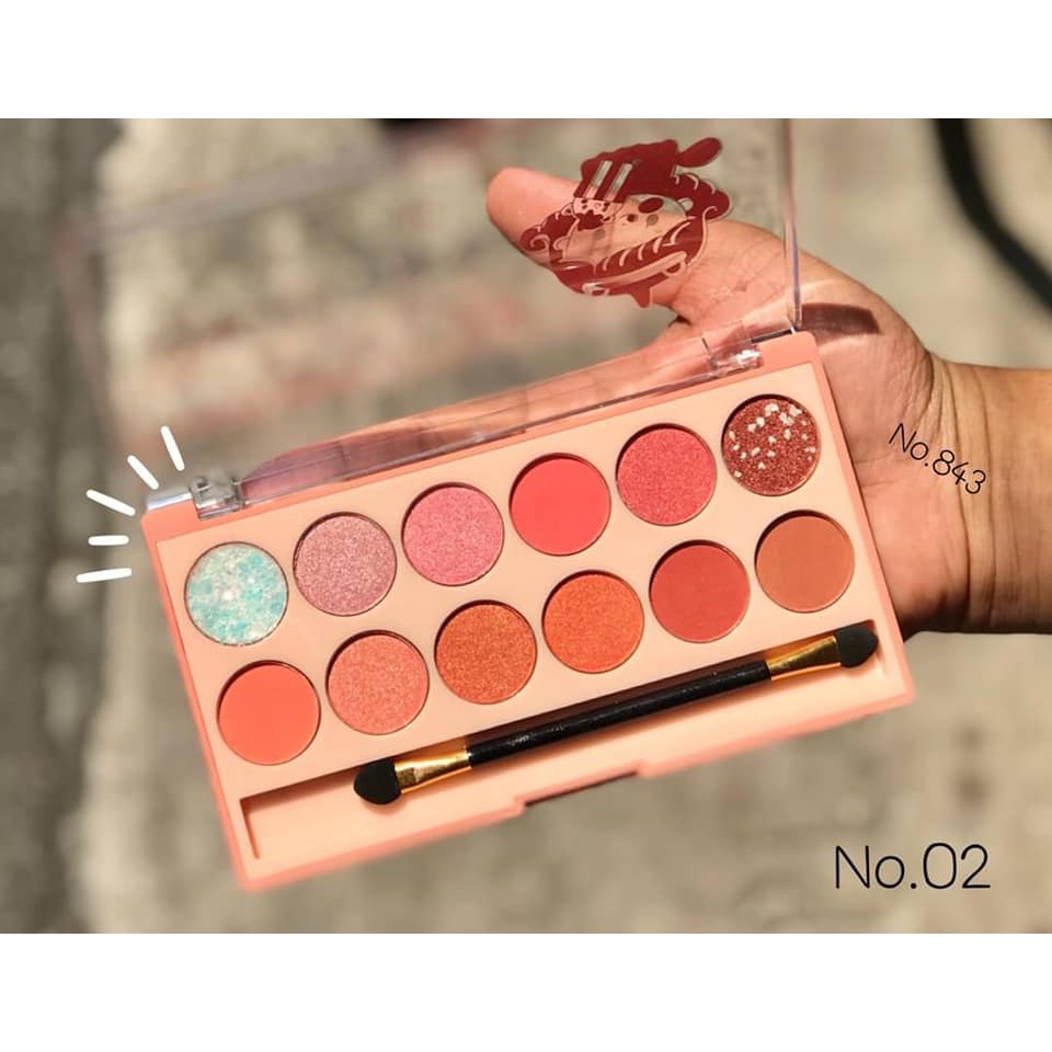 Phấn Mắt 12 Ô Nhũ Lì Unicorn ANYLADY 843 | BigBuy360 - bigbuy360.vn