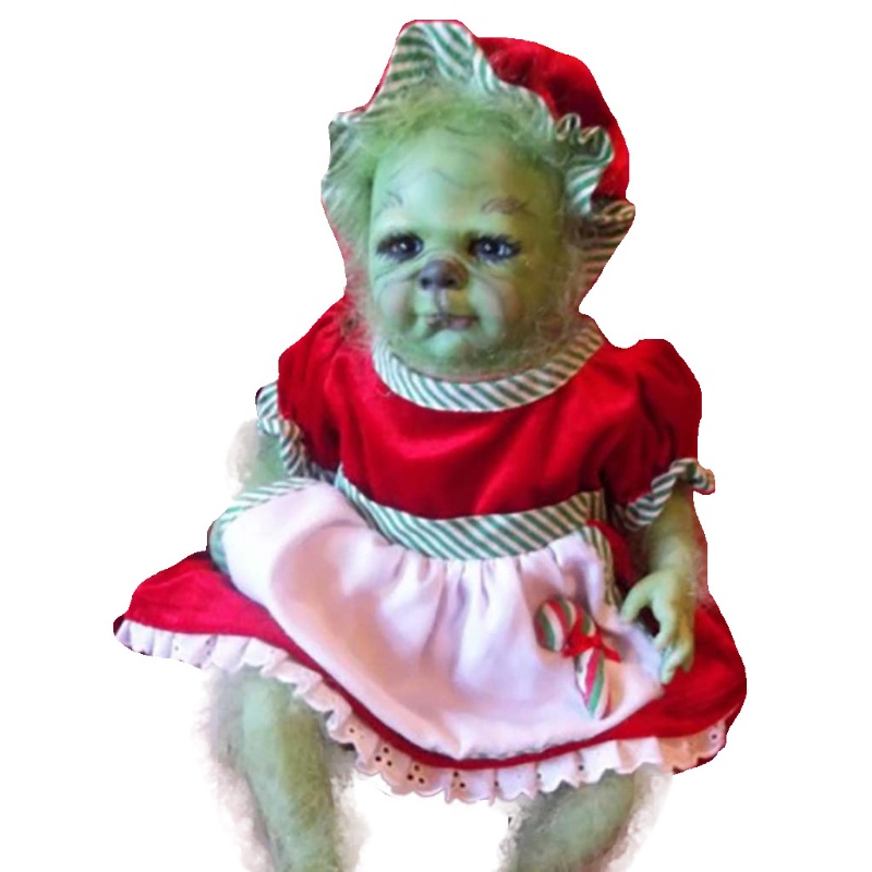 Da Giả Màu Xanh Lá Cây 8in Dùng Trang Trí Búp Bê