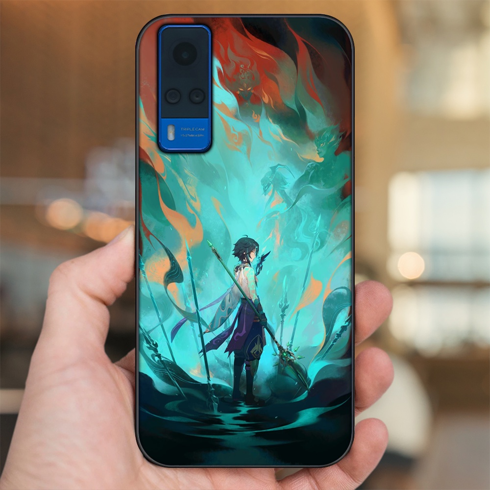 Ốp lưng Vivo Y51 2020, Y53s viền đen in hình Xiao Genshin Impact