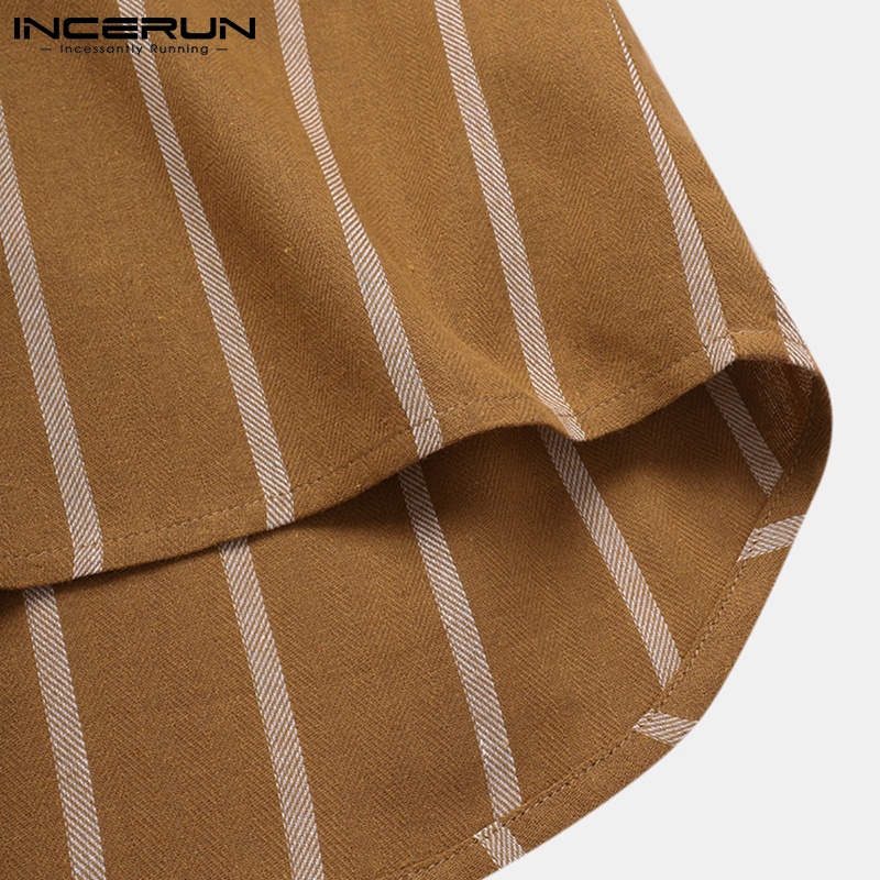 Áo Sơ Mi Ngắn Tay Kẻ Sọc Thời Trang Cho Nam