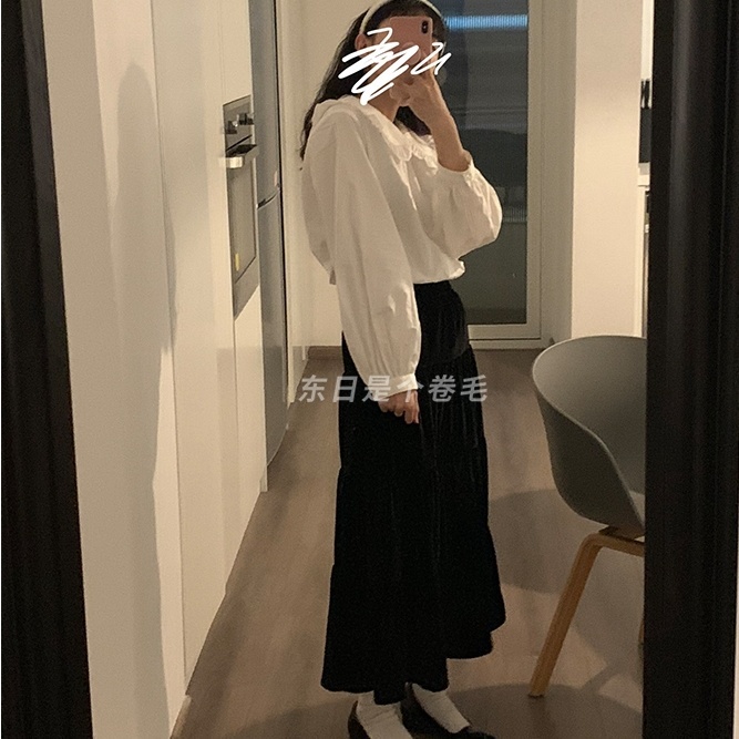 Áo Sơ Mi Tay Dài Cổ Búp Bê Thiết Kế Mới Thời Trang Theo Phong Cách Hàn Quốc Cho Nữ