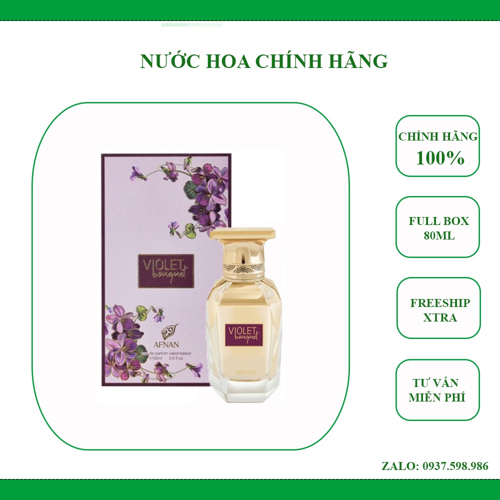 [Fullbox 80ml] Nước hoa Afnan Violet Bouquet (mùi Baccarat 540 MFK)