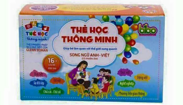 BỘ THẺ HỌC THÔNG MINH 16 CHỦ ĐỂ 416 THẺ DÀNH CHO BÉ YÊU