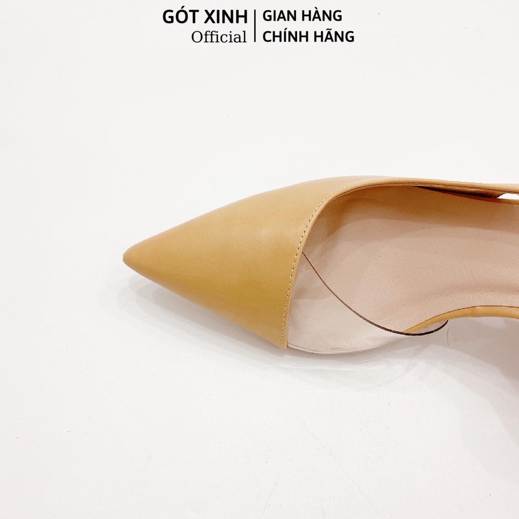 Giày cao gót nữ GÓT XINH G7 da mềm cao 7cm gót nhọn