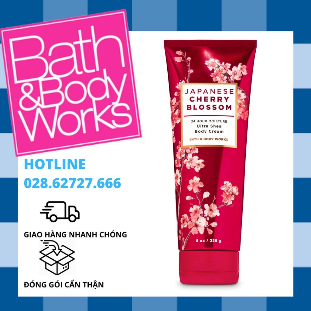 Kem Dưỡng Thể Bath And Body Works - Japanese Cherry Blossom Body Cream (226g)