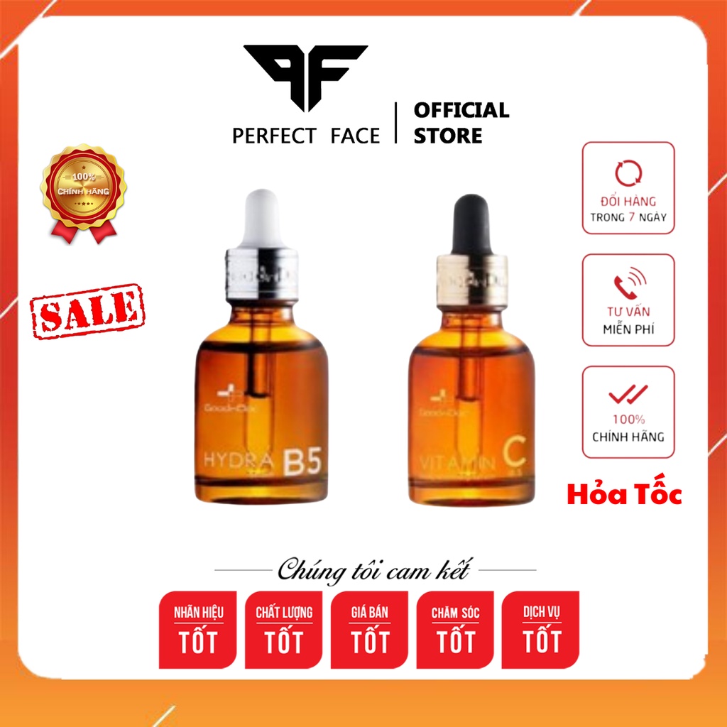 Tinh Chất , Serum dưỡng ẩm, sáng da GOODnDOC HYDRA B5 + C 30ml 5.0 Perfect Face - P05
