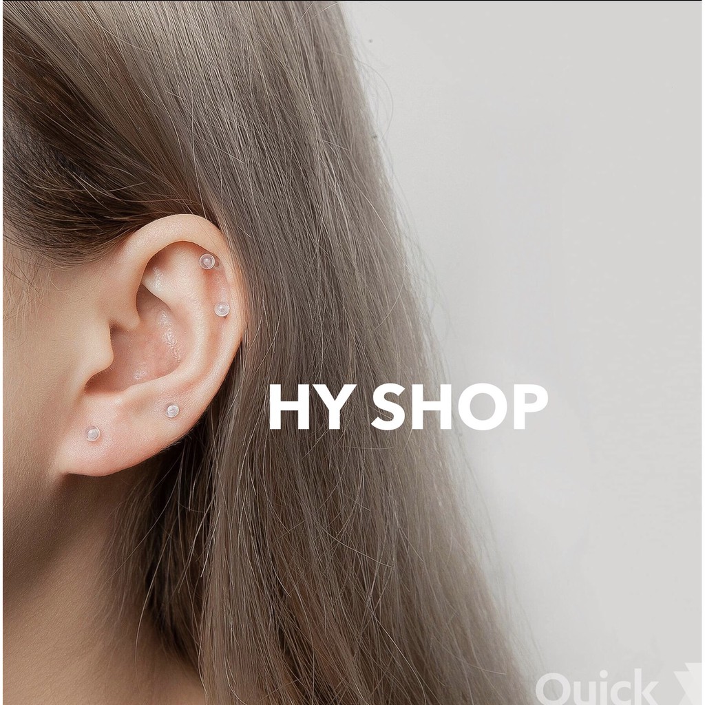 Khuyên tai trong suốt bông tai tàng hình cho cả nam và nữ - khuyên tai unisex BTS