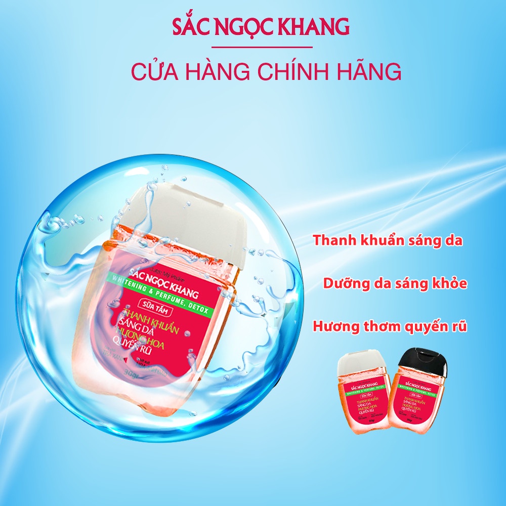 [Size du lịch] Bộ sản phẩm thiết yếu Sắc Ngọc Khang gồm Sữa tắm 30g+ Sữa rửa mặt 30g+Dung dịch vệ sinh phụ nữ 30g