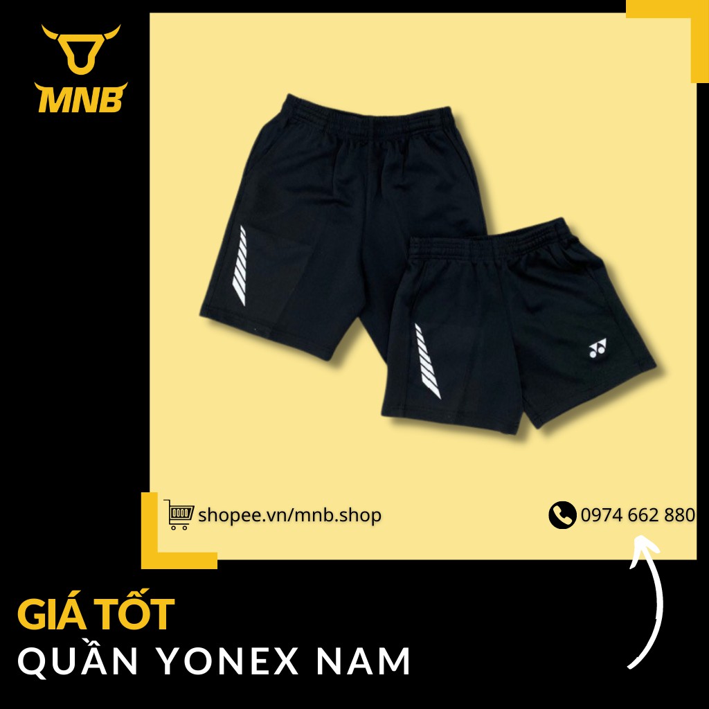 Quần cầu lông Yonex nam, quần đùi thể thao cho nam sử dụng trong tập luyện cầu lông, chạy bộ, đi bộ, đá bóng, tập gym