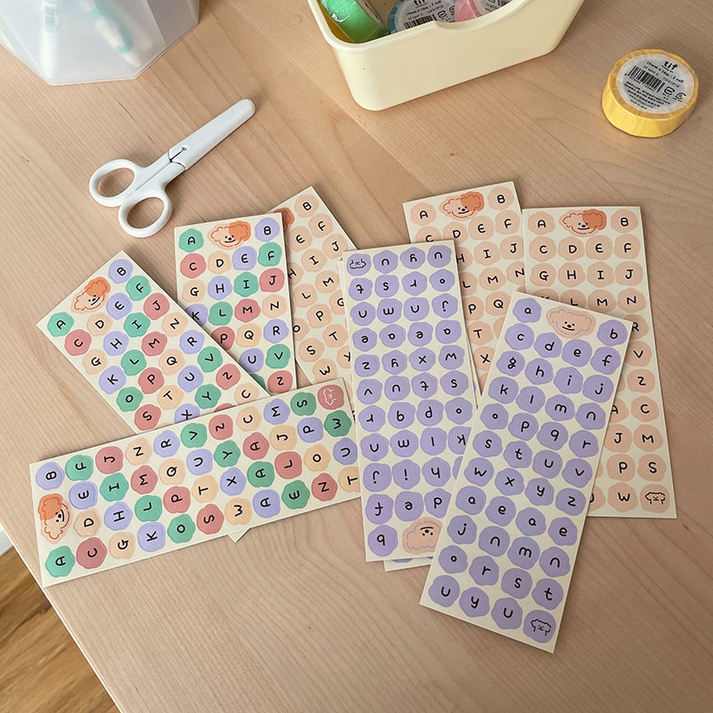 Tờ Miếng Dán Trang Trí Nhiều Màu Sắc Dễ Thương
