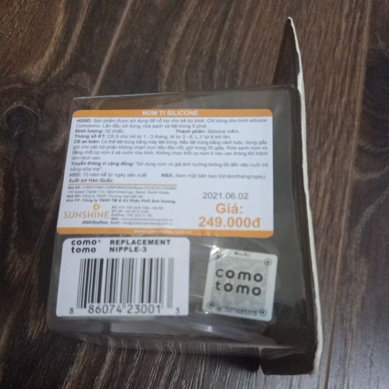 1 Núm ty bình sữa como chính hãng đủ size