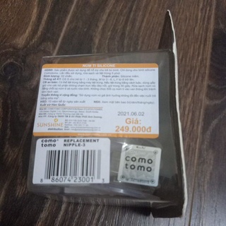 1 Núm ty bình sữa como chính hãng đủ size (1,2,3 tia và tia Y cắt)