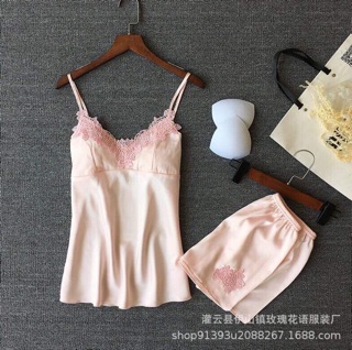 Bộ ngủ 2 dây lụa