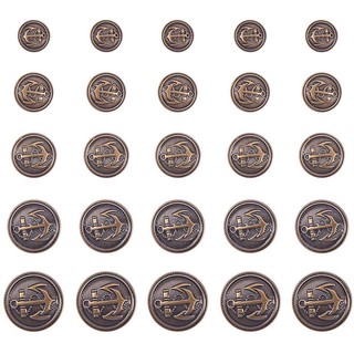 Cúc kim loại cao cấp, cúc áo tròn kiểu mỏ neo, phù hợp áo vest nam và nữ, áo khoác măng tô, áo khoác dạ