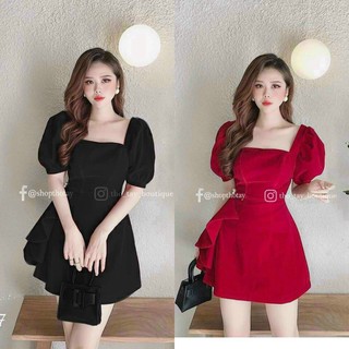ĐẦM XÒE CỔ VUÔNG,TAY PHỒNG TIỂU THƯ CAO CẤP SIZE TỪ 39-71