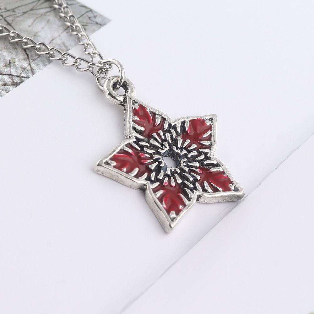 ANEMONE Vòng cổ Mặt Chữ Stranger Things Bằng Hợp Kim Dành Cho Nam