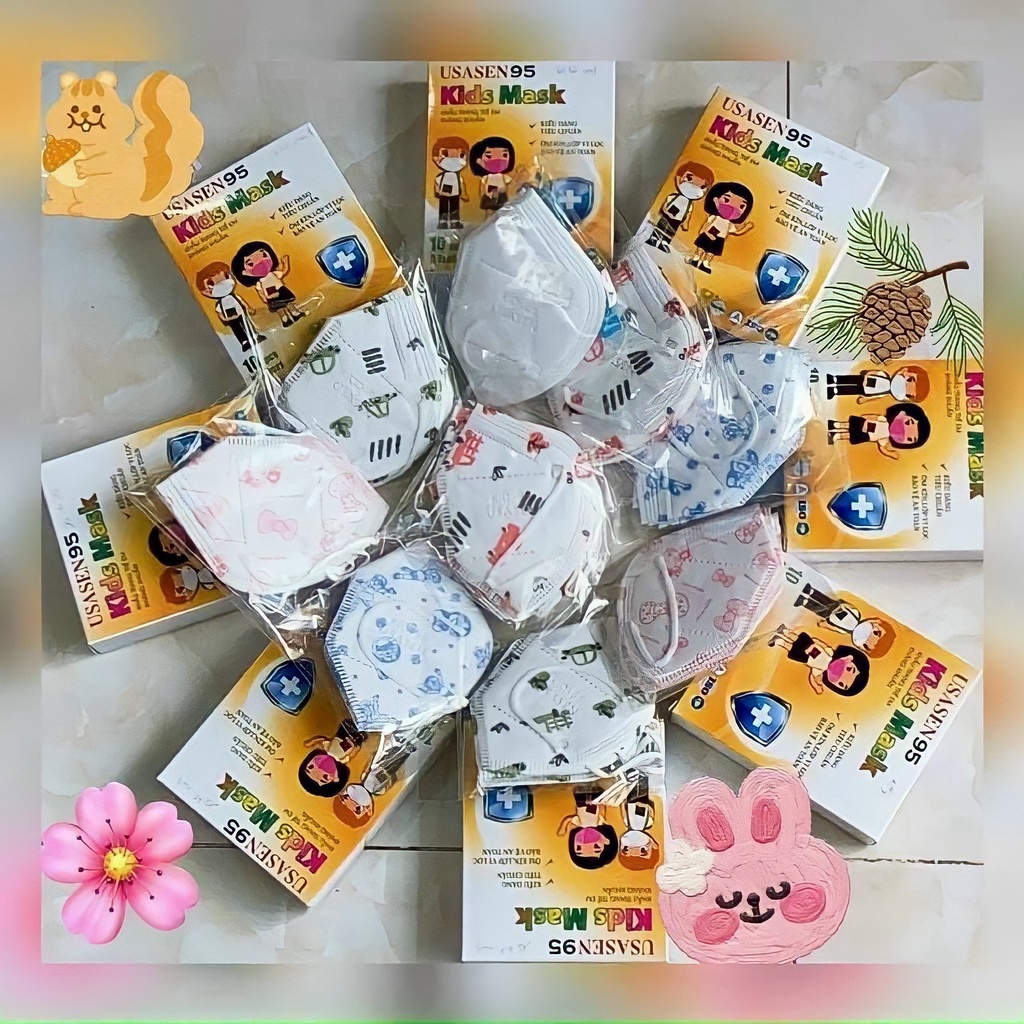 KHẨU TRANG KHÁNG KHUẨN TRẺ EM N95 - 4 lớp -  cao cấp an toàn cho bé cho bé từ 0 đến 5 tuổi