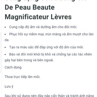 Son dưỡng cle de peau 2,8gr . AUTH.  MACY'S