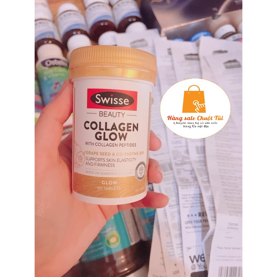 [Hàng Úc, đủ bill] Collagen dạng viên & bột Swisse Beauty Collagen Glow With Collagen Peptides | BigBuy360 - bigbuy360.vn