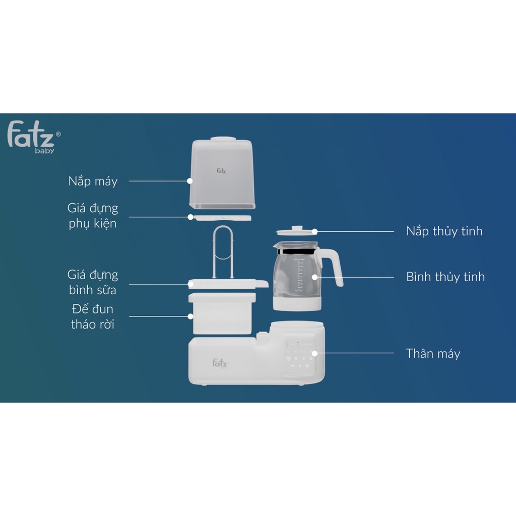 Máy tiệt trùng sấy khô và hâm nước đa năng điện tử Fatzbaby - Multimax 2/ Multimax 3