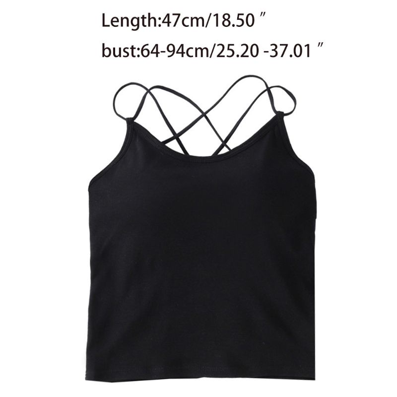 Áo Tank Top Dáng Ôm Màu Sắc Ngọt Ngào Phối Dây Đan Chéo Thời Trang Mùa Hè Quyến Rũ Cho