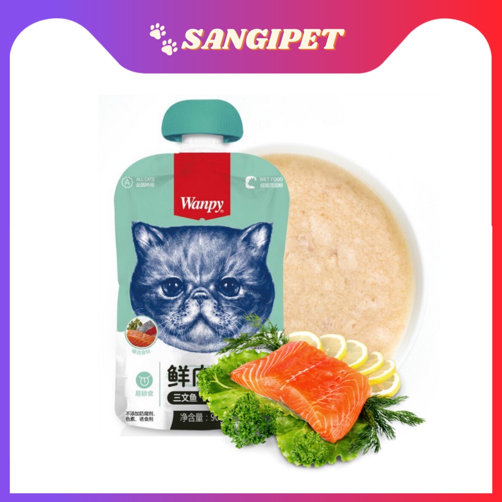 [Mã PET50K giảm Giảm 10% - Tối đa 50K đơn từ 250K] Soup thưởng Wanpy nắp vặn 90g dinh dưỡng, tiện lợi