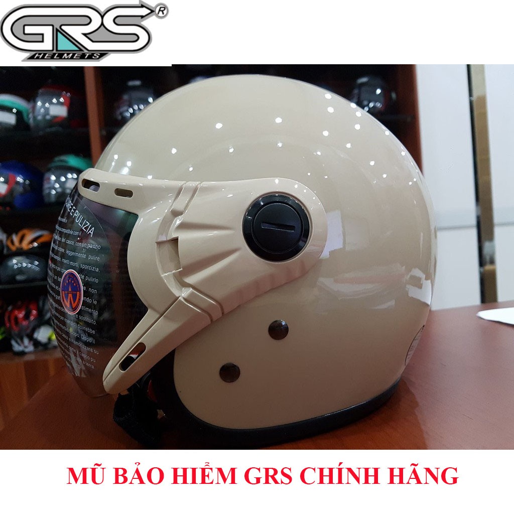 [ SHOPEE ] MŨ BẢO HIỂM 3/4 ĐẦU GRS CHÍNH HÃNG - A368 KÍNH