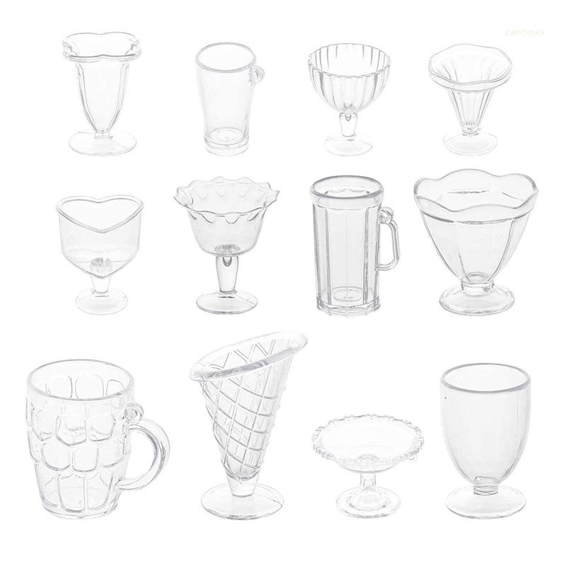 Bộ 12 Cốc Kem Mini Siêu Nhẹ Dùng Làm Đồ Chơi Thủ Công