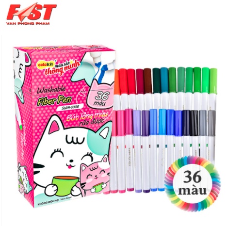 [Nowship] BÚT LÔNG MÀU Fiber Pen Colokit 20 Màu, 36 Màu, Bút Viết Calligraphy, Hán Tự, Thư Pháp - Hàng Chính Hãng TL