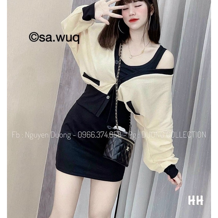 SET ĐẦM BODY KÈM ÁO KHOÁC BÊN NGOÀI