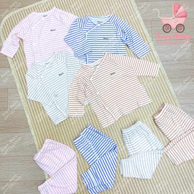 BỘ SƠ SINH AVALER chất petit thoáng mát - Suzy Baby