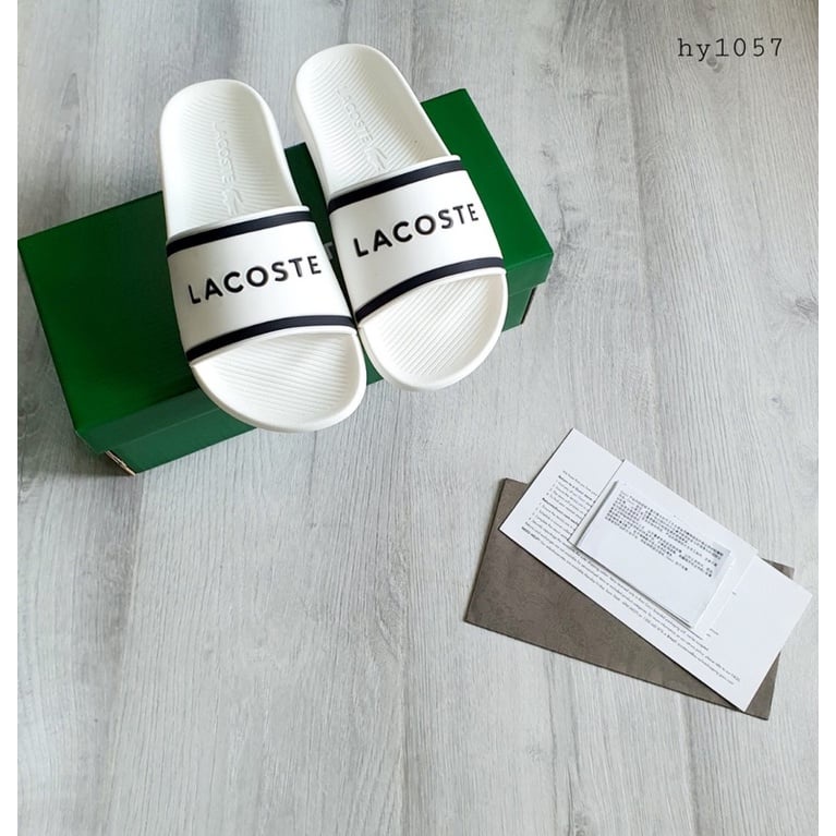 🔥HÀNG SIÊU CẤP🔥Dép lê nam quai ngang LACOSTE cá sấu siêu bền giá tốt