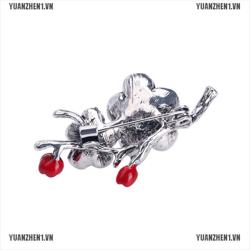 [YUANZHEN1] Trâm Cài Áo Hình Hoa Ngọc Trai Tráng Men Cho Cô Dâu