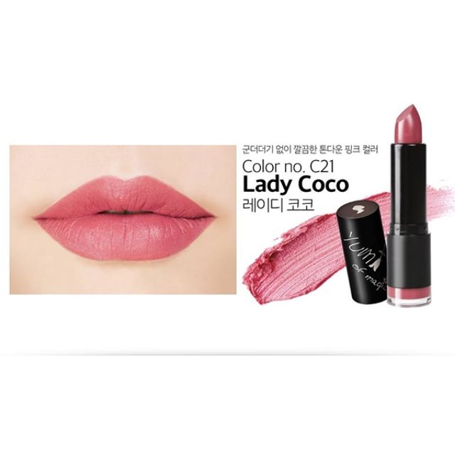 Son Lì Marraine Yumi Of Magic Lipstick THỎI #c21 (lady coco).