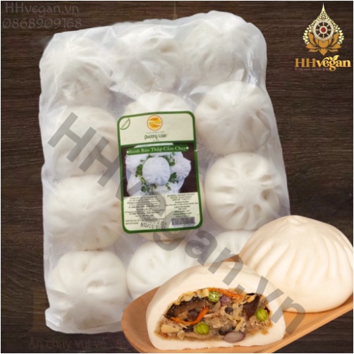 Bánh Bao Chay Thập Cẩm PHƯƠNG LOAN 500g - Thực Phẩm Chay Đông Lạnh