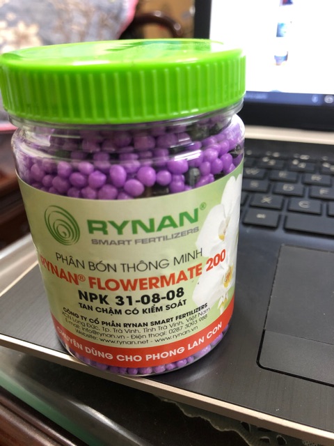 Phân bón tan chậm có kiểm soát Rynan ☘️Dành cho phong Lan và các loại hoa kiểng 150 gr / hũ