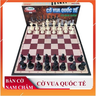 Đồ chơi bộ cờ vua quốc tế nam châm cao cấp có hộp đựng hãng Sato Việt Nam bằng nhựa an toàn cho bé giúp phát triển tư du