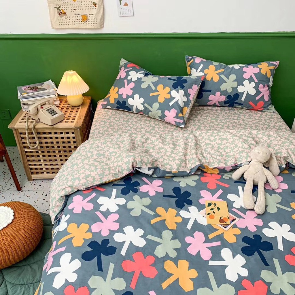 Chăn Ga Gối 4 món COTTON ORGANIC 100% nhập khẩu HÀN QUỐC