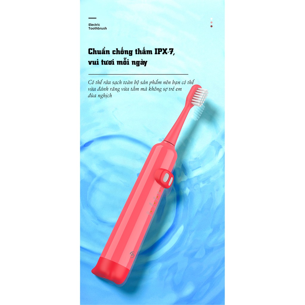 Bàn chải đánh răng điện PISEN TP-T02 (TP-T02) - Hàng chính hãng