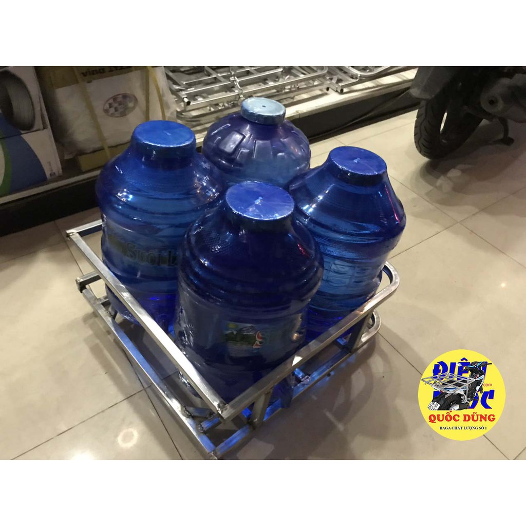 [ BAGA] giá chở hàng 4 thùng nước nước suối 20 lít